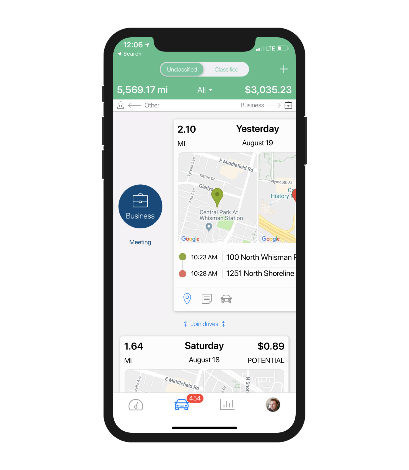 Veryfi Logbook app: vehicle mileage tracking