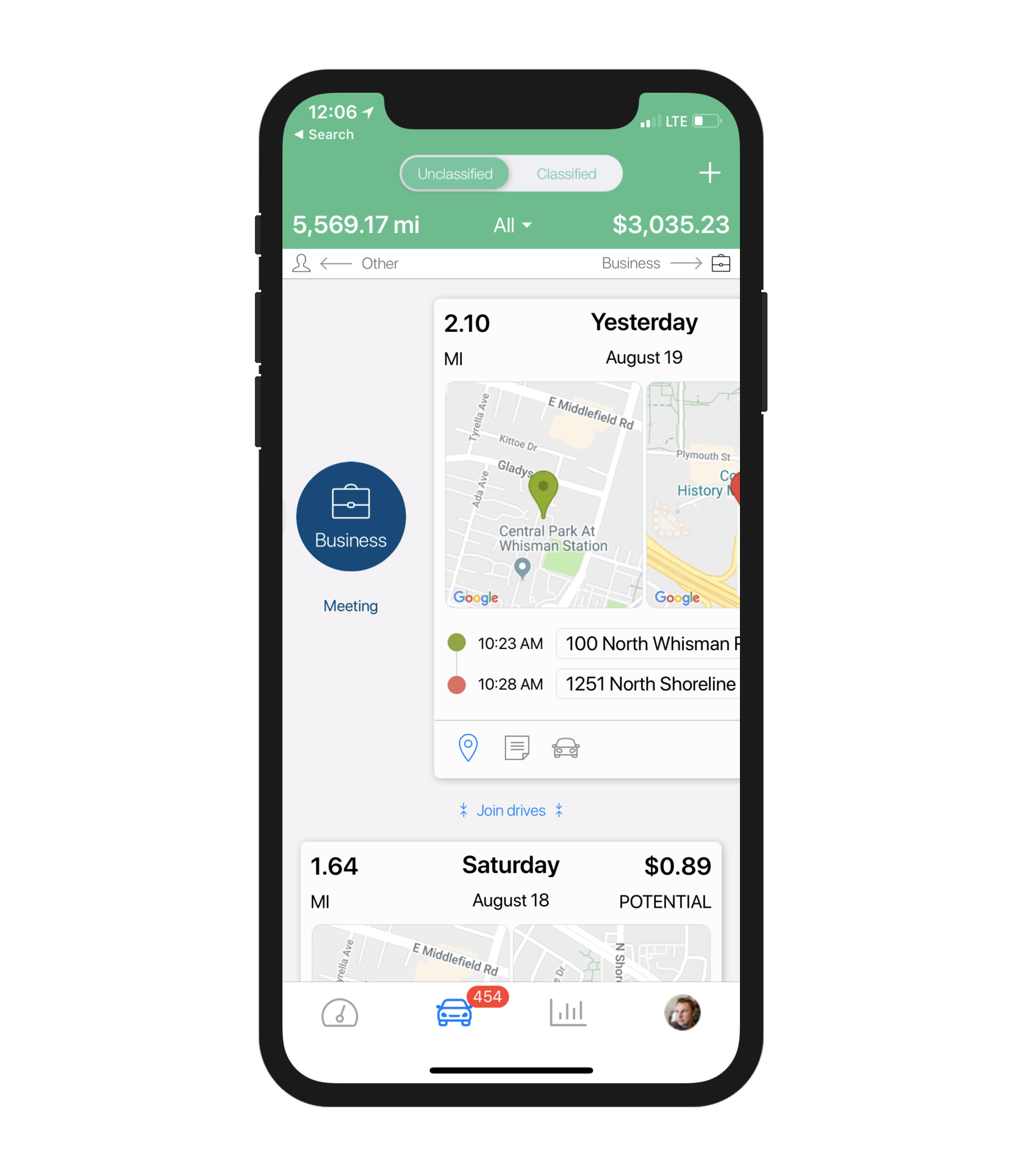 Veryfi Logbook app: vehicle mileage tracking